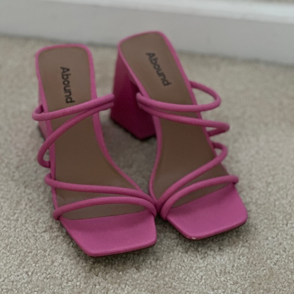 Pink Abound Block Heels - Picture 1 of 4